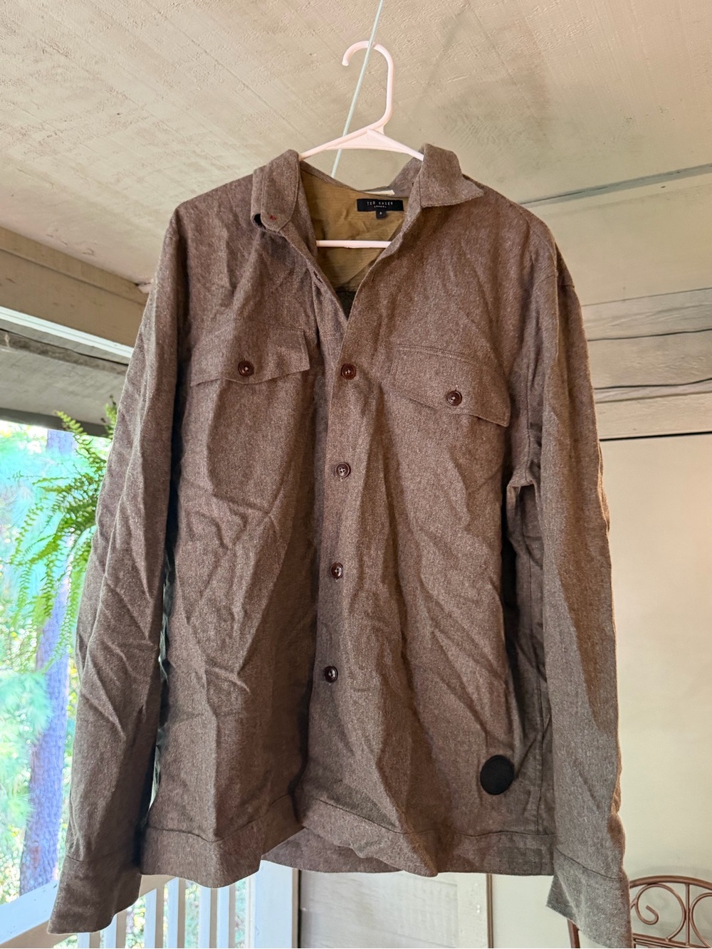 Ted Baker Men's Brown Lightweight Shirt Jacket